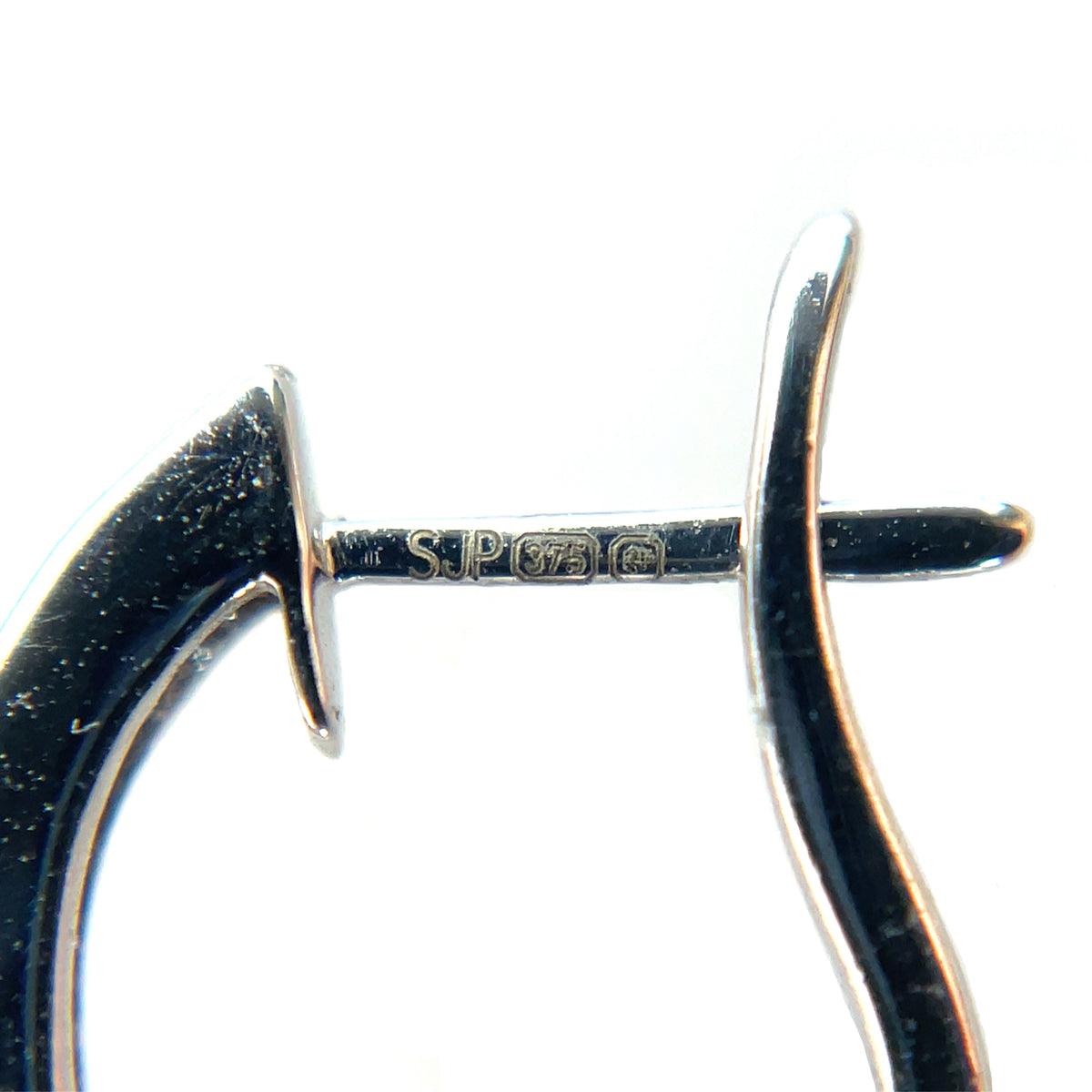 9ct White Gold Diamond Hinged Hoops & Freshwater Pearl Drop