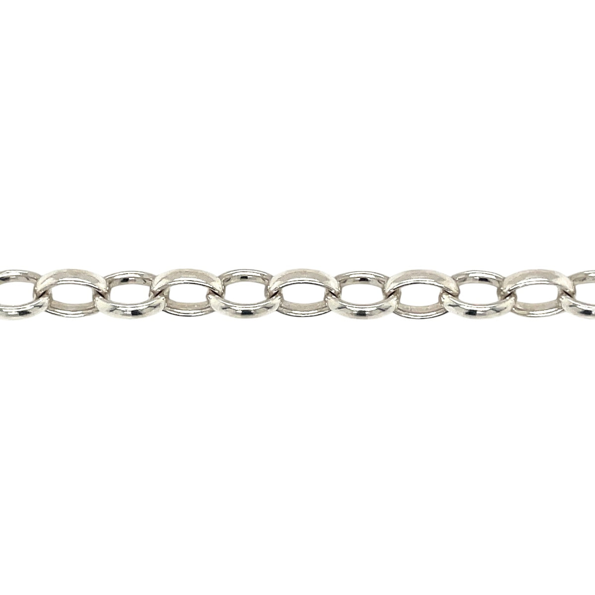Silver Oval Belcher Chain (18")