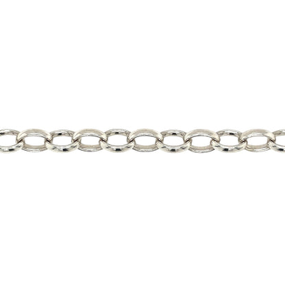 Silver Oval Belcher Chain (18")