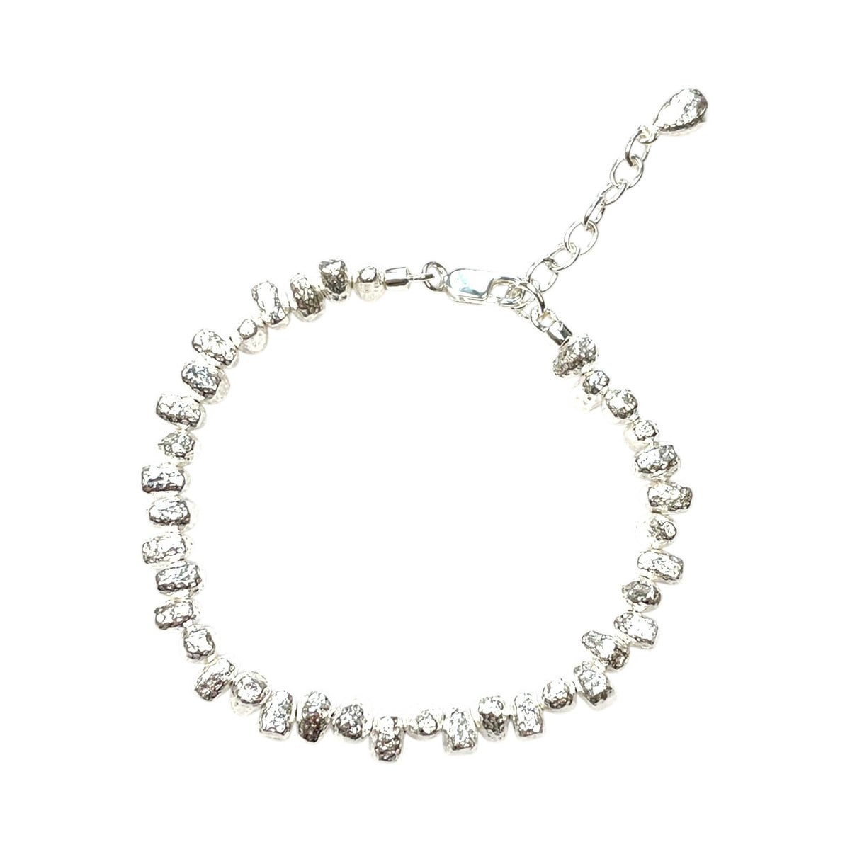 Silver Nugget Bracelet (7 - 8.5")