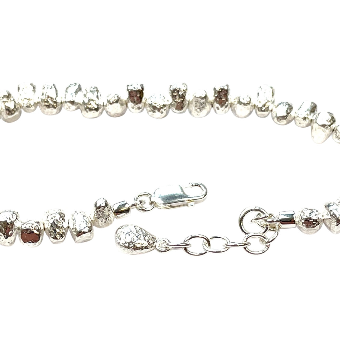 Silver Nugget Bracelet (7 - 8.5")