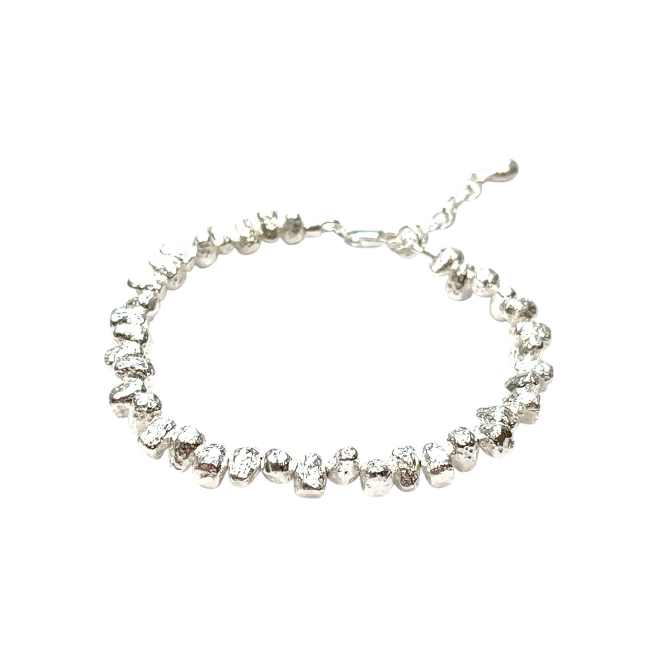 Silver Nugget Bracelet (7 - 8.5")