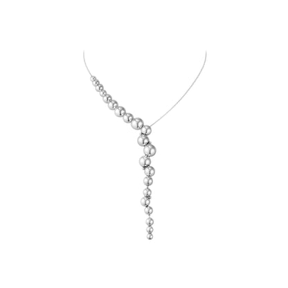 Silver Moonlight Grapes Necklace