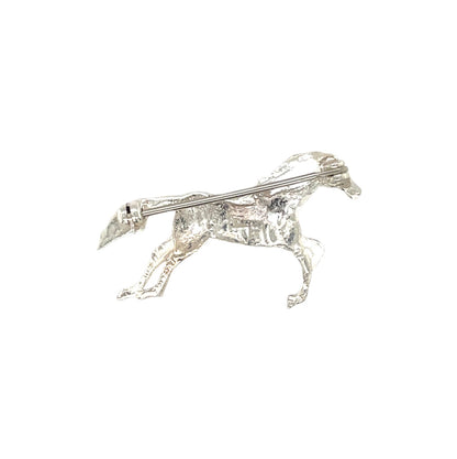 Silver Horse Brooch
