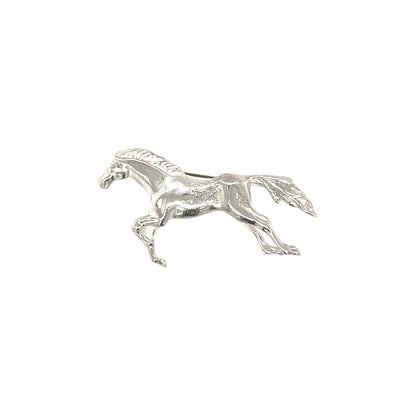 Silver Horse Brooch