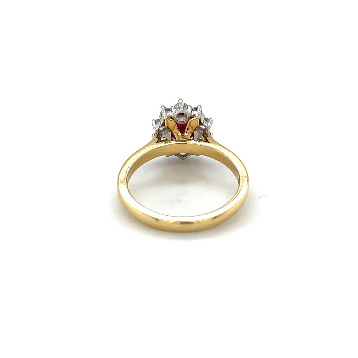 Yellow And White Gold Ruby And Diamond Ring