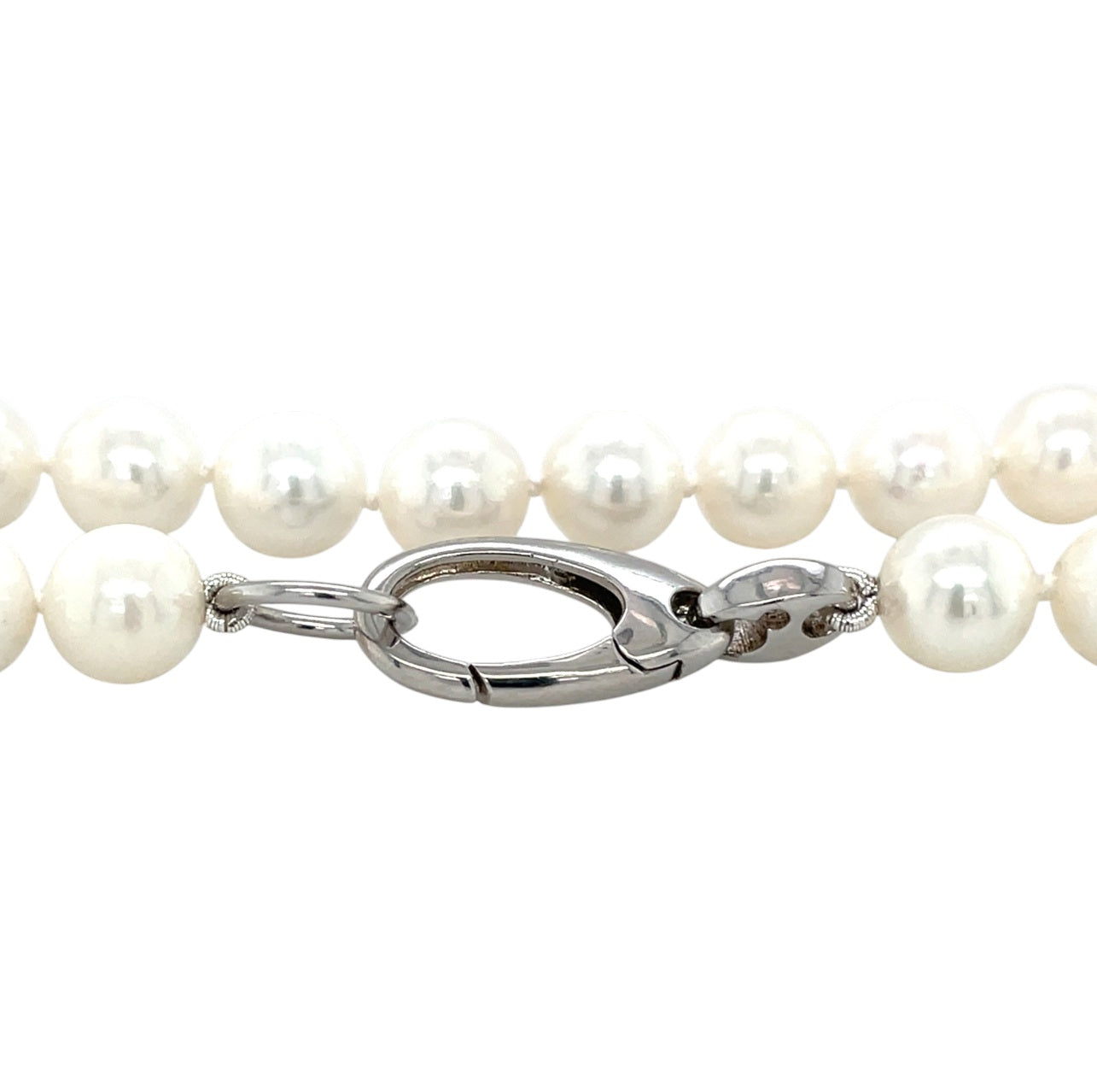 Akoya Pearl Necklace With Silver Clasp