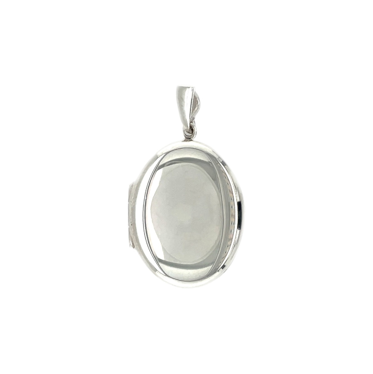 Silver Oval Locket (26mm) & Chain (16-18")