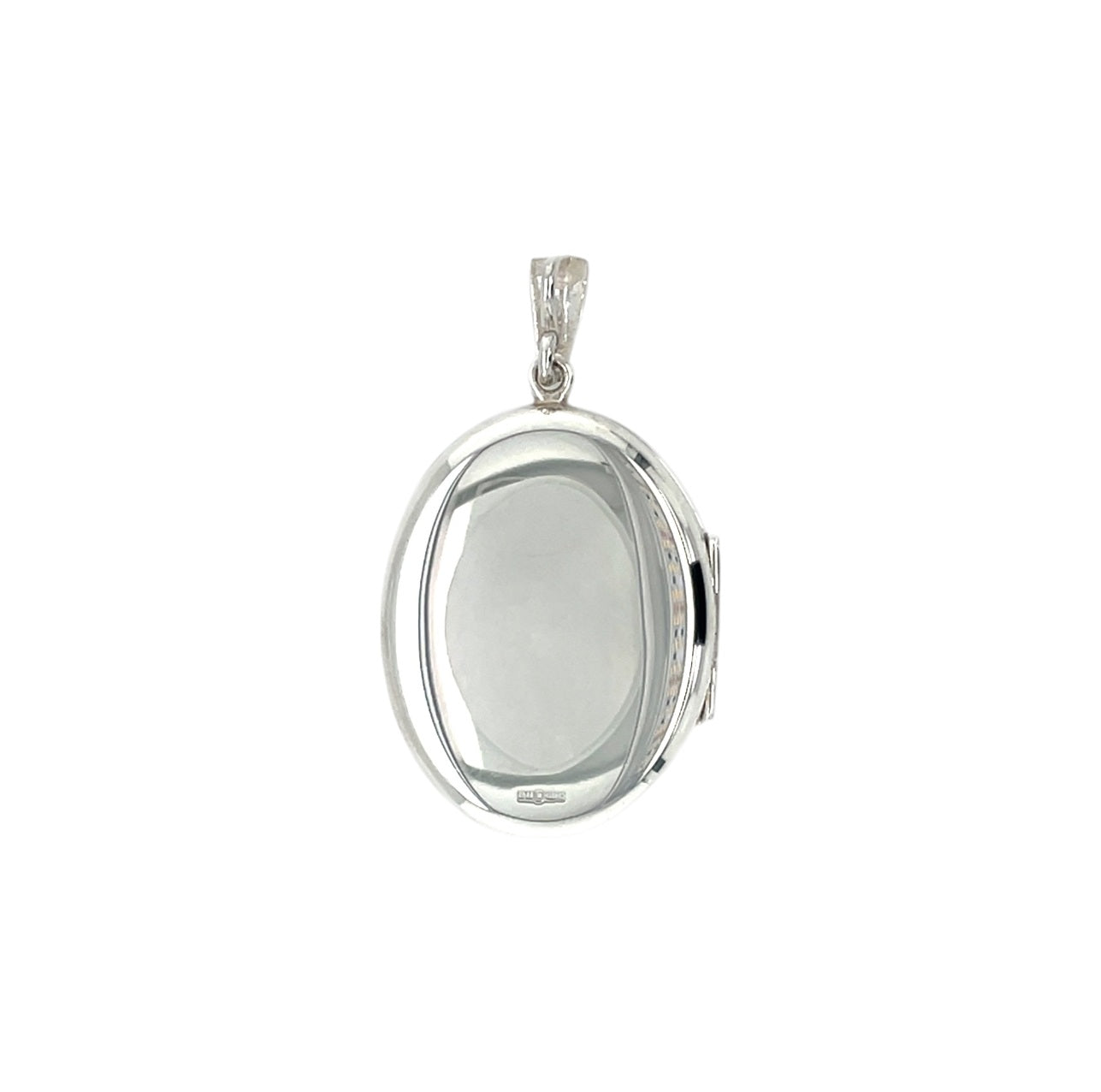 Silver Oval Locket (26mm) & Chain (16-18")