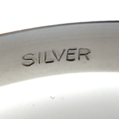Silver Diamond-Engraved Christening Bangle