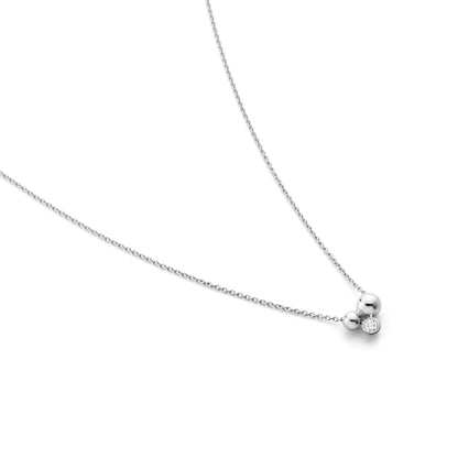 Silver Moonlight Grapes Necklace With Pendant