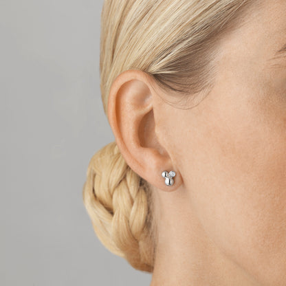 Silver Moonlight Grape Earstuds With Diamond