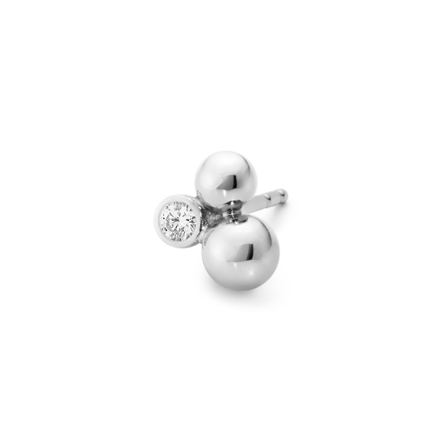 Silver Moonlight Grape Earstuds With Diamond