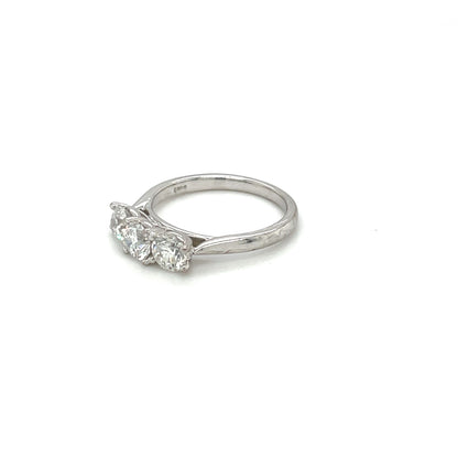18ct White Gold Three Stone Diamond Ring