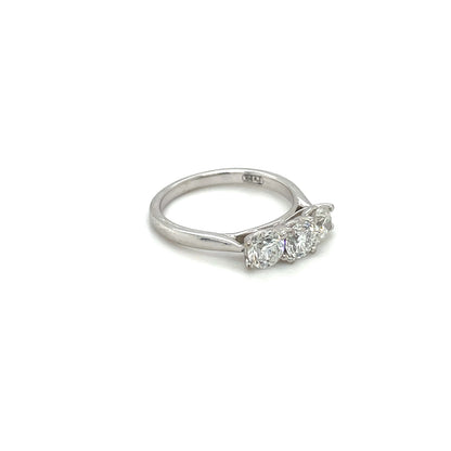 18ct White Gold Three Stone Diamond Ring